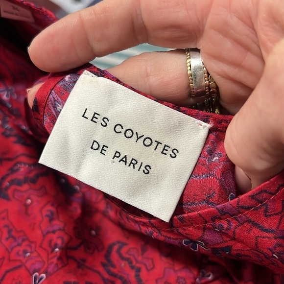 Les Coyotes De Paris Tina Ruffle Blouse size 34/(XS/S) - Picture 7 of 13